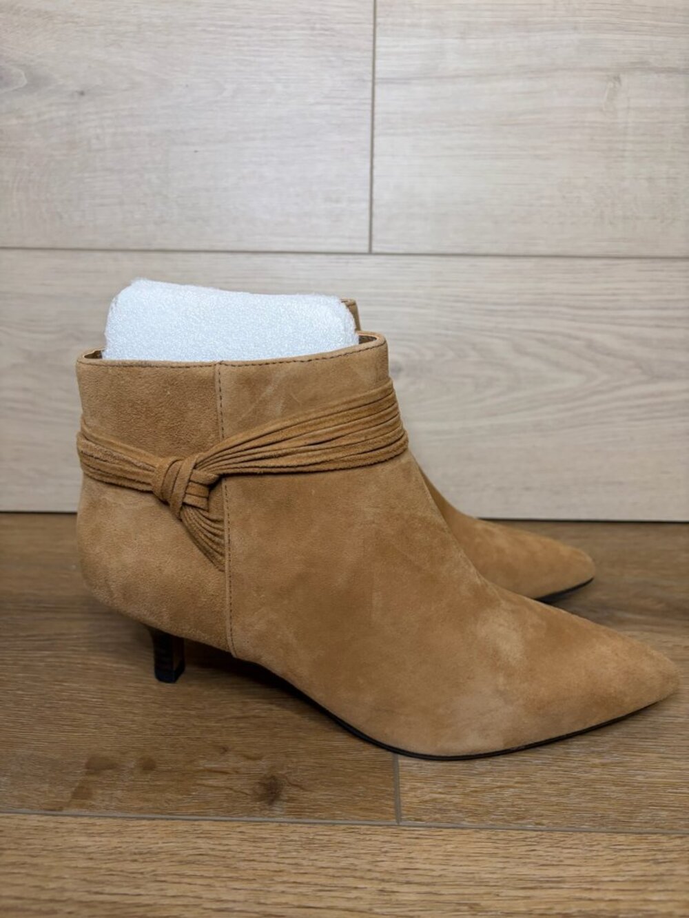 Bella Vita Jani Ankle Boots Booties Cognac Tan Suede Leather Size 7W